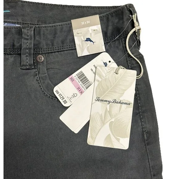 Tommy Bahama Men's 32W x 34L Fog Grey Boracay Five-Pocket Stretch Chino Pant - Picture 7 of 12